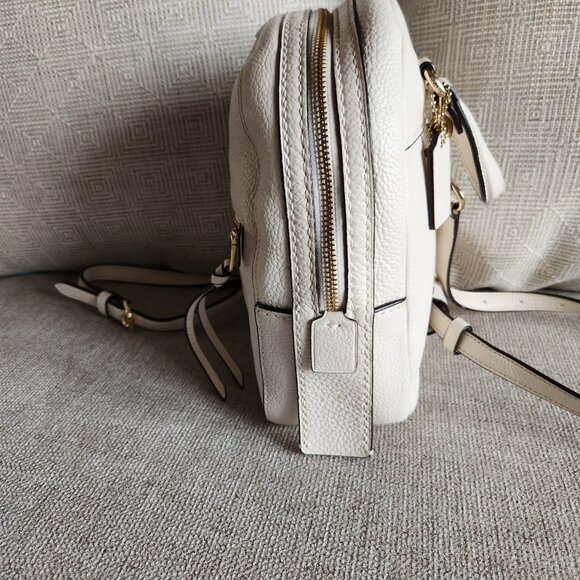 Coach chalk color Andi pebbled leather backpack/shoulder purse main image 7